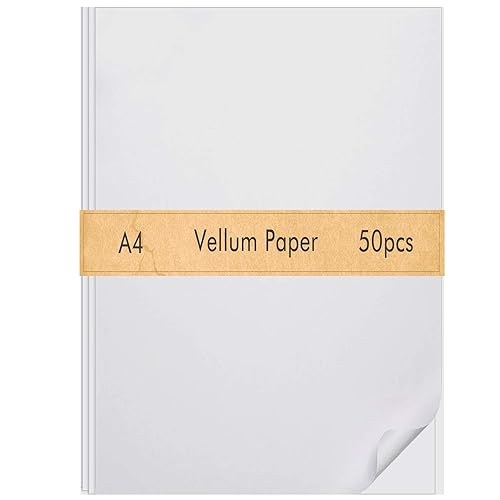 100 Sheets-Translucent Sketching and Tracing Paper for Pencil A4 Size Artist’s Tracing Paper Marker and Ink 8.3 x 11.5 inch Lightweight 