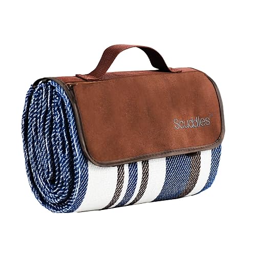 Lulu Home Picnic Blanket Heavy Duty Handy Blanket Spring Summer Camping Hiking on Grass Slip-Resistant Sand Proof Portable 3 Layers Beach Mat Extra Large Outdoor Waterproof Blanket 60x60 