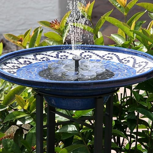 7.2W Solar Water Fountain Pump for Birdbath Lawn and Garden Decoration Pond Ntsevsun Solar Fountain Pump Without Battery with 6.6 FT Extension Hose Waterfall 