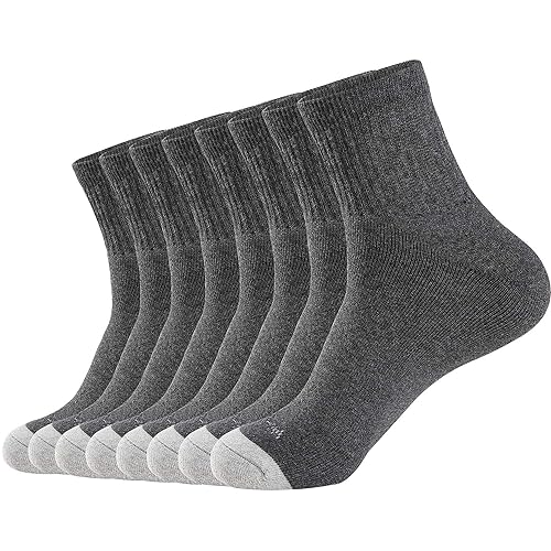 WANDER Mens Athletic Ankle Socks 8 Pairs Thick Cushion Running Socks for Men/&Women Cotton Socks 7-9//9-12//12-15