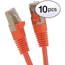 FTP RJ45 10Gbps High Speed LAN Internet Cord Available in 28 Lengths and 10 Colors GOWOS 5-Pack Cat5e Shielded Ethernet Cable 14 Feet - Black Computer Network Cable with Snagless Connector
