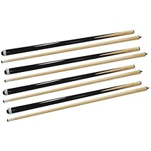 JX Pool Cues New 58 Inch Billiard Cue Sticks 13mm Glue-on Tips Hardwood Wooden Cues Set of 2