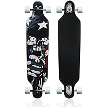 42 Inch Drop-Through Longboard Skateboard Complete Cruiser Complete Maple Freestyle Longboard for Adults Beginners cruising//dancing//Downhill