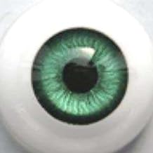 Dollmore BJD OOAK 6mm Oval Flat Real Glass Eyes Green Gray