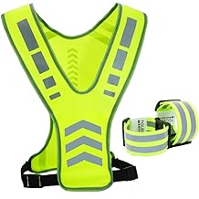 Dresbe LED Reflective Vests Luminous Safety Vest Unisex Warning Gear for Night Running Cycling Jogging Walking