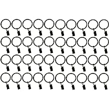 LiangTing 1.5 Diameter Decorative Copper Matte Metal Curtain Clip Ring Set of 42