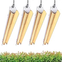 Indoor Plants Seeds Flowers Extendable Design for Greenhouse 96W Byingo 2ft LED Grow Light Pack of 4 4 x 24W Full Spectrum 2-Row V-Shape T8 Integrated Lamp Fixture Plug and Play