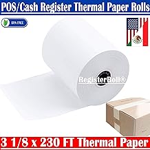 Thermal Paper Rolls 3 1//8 x 230 Thermal POS Receipt Cash Register Paper Roll by Hapaper Brand 10 Rolls//Box